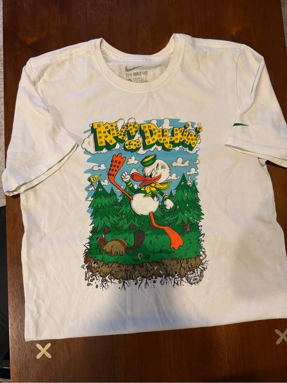 Nike Oregon Ducks “Keep On Duckin’” graphic tee 20th anniversary size small